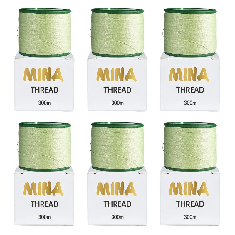 MINA Thread 1 Spool X 300m | Eyebrow Threading Thread | Organic Cotton Thread Pack of 6