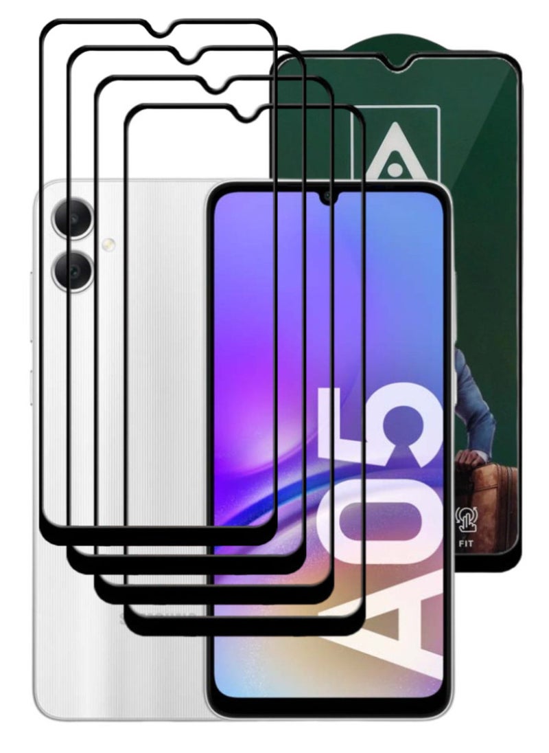 ACLIX 4 Pieces Antistatic ESD Dustproof Premium Quality High Definition Tempered Glass Screen Protector Designed For Samsung Galaxy A05 - Image 1