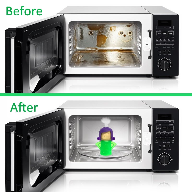 NGT new guide steps Microwave Cleaner Microwave Angry Mama Oven Cleaner High Temperature Steam Cleaning Equipment Tool Steam Cleans Add Vinegar and Water (Green) - Image 3
