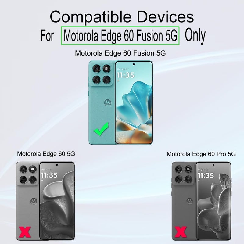 ايبيويند لحامي شاشة Motorola Edge 60 Fusion 5G مقاس 6.67 بوصة، 2 قطعة، فيلم TPU مرن، مع 1 قطعة حامي عدسة الكاميرا، 1 قطعة فيلم خلفي [سهل التركيب، عالي الوضوح، خالٍ من الفقاعات، متوافق مع الغطاء] - Image 2