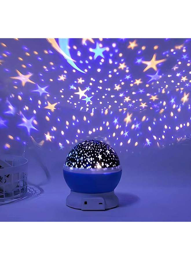The Bros Romantic Sky Star Master Night Light Projector Children Kids Baby Sleep Lighting USB Lamp LED Projection,Star Night Light Projector for Baby,360° Rotating Starry Lamp for Kids 9 Light Modes - Image 1