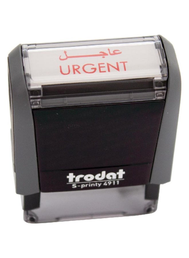 Trodat 4911 (S-Printy) Self Inking Stamp "Urgent" 1.5x3.5cm Arabic/English - Image 1