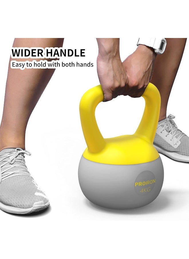 PROIRON Kettlebell PVC Soft Kettlebell Weights, Strength Training Kettlebells for Weightlifting, Conditioning, Strength & Core Training - 4KG - Image 3