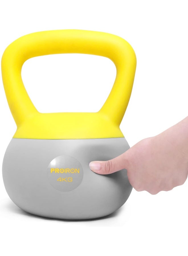 PROIRON Kettlebell PVC Soft Kettlebell Weights, Strength Training Kettlebells for Weightlifting, Conditioning, Strength & Core Training - 4KG - Image 1