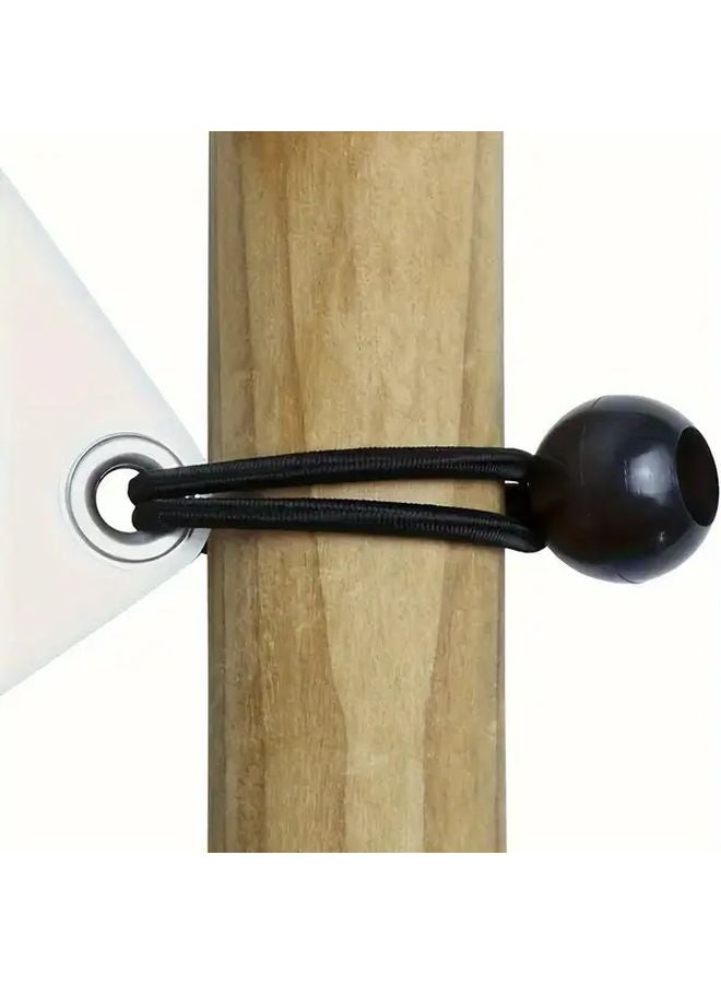 Black Leisure Style 10pcs Adjustable Elastic Rope With Plastic Balls Heavy Duty Camping Straps For Tent Storage Transport - Image 3