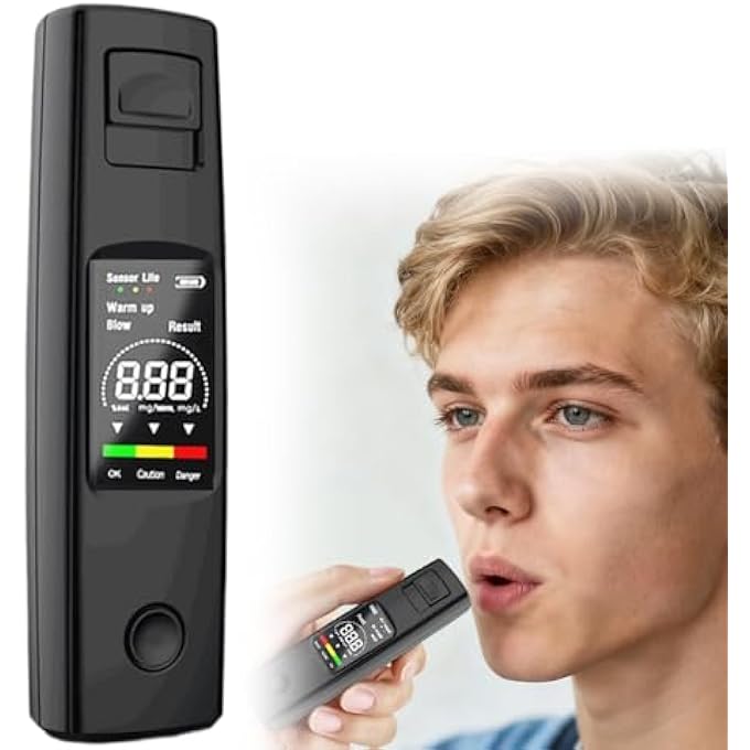 rayihni Portable Alcohol Test with Digital LCD Display, No Mouthpieces, USB-C Charging, Portable Personal Breathalyzer for Home and Professional Use - Image 1
