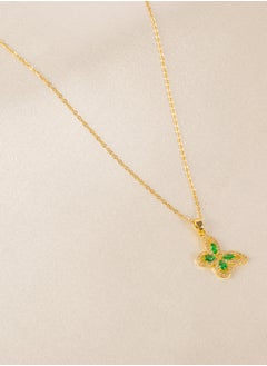 The Black Pearl Accessories Stainless Steel Necklace with a Zirconic Butterfly Pendant  - Image 3
