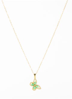 The Black Pearl Accessories Stainless Steel Necklace with a Zirconic Butterfly Pendant  - Image 2