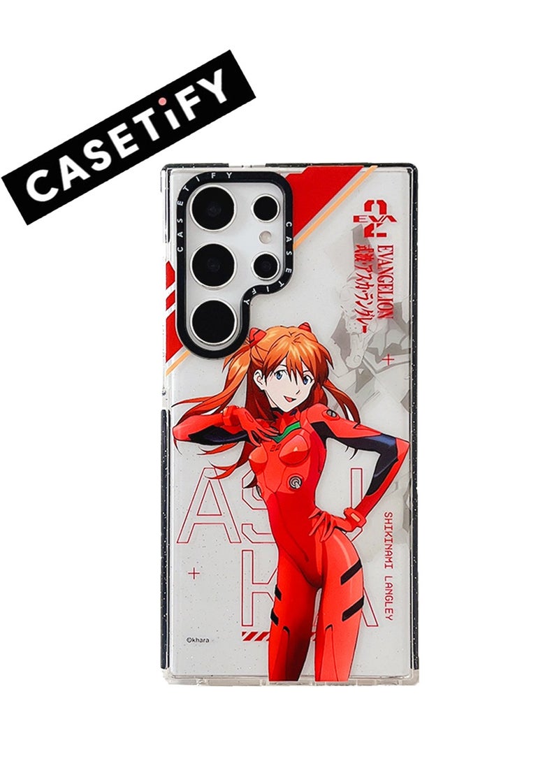 Casetify - EVA Pilot's Pride: Samsung Galaxy S23 Ultra 'Red Comet' Sparkle Case - Image 1