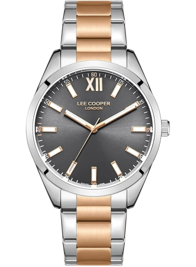 Lee Cooper Lee Cooper Men's PC21S2M Movement Watch, Analog Display and Metal Strap - LC08015.560, Grey