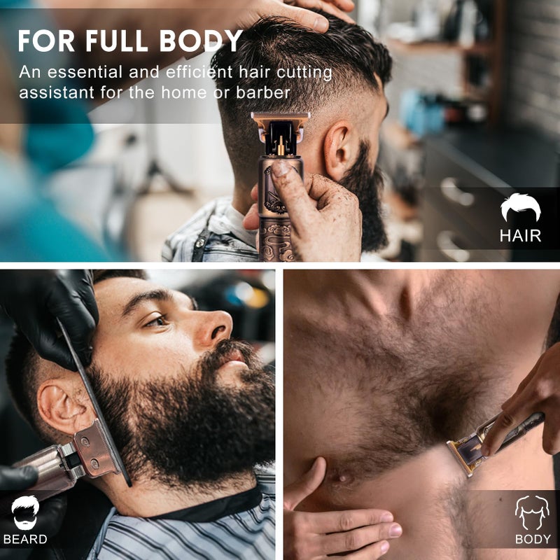 UFREE مكينة حلاقة اللحية الاحترافية Ufree للرجال، ماكينة قص الشعر بشفرة T بلايد بدون فراغ ومجموعة حلاقة الشارب مع شاشة LCD، أدوات دقيقة لقص الشعر والعناية، ماكينة حلاقة كهربائية بمستوى صالون، هدايا للرجال - Image 5