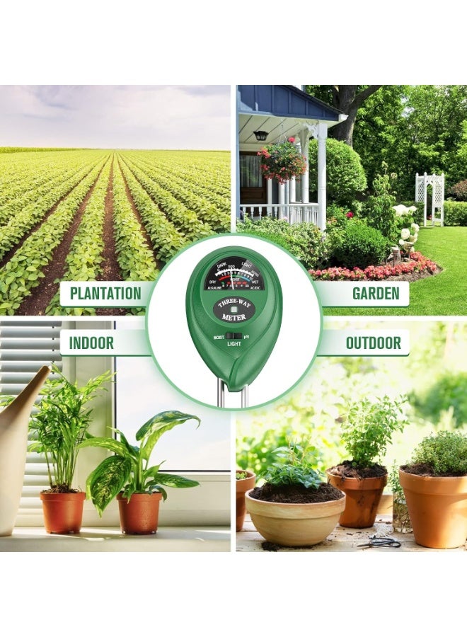 أتري جهاز قياس درجة حموضة التربة من أتري، مجموعة اختبار التربة 3 في 1 مع اختبار الرطوبة والضوء ودرجة الحموضة للحديقة والمزرعة والعشب والداخل والخارج (لا حاجة للبطارية) - Image 4