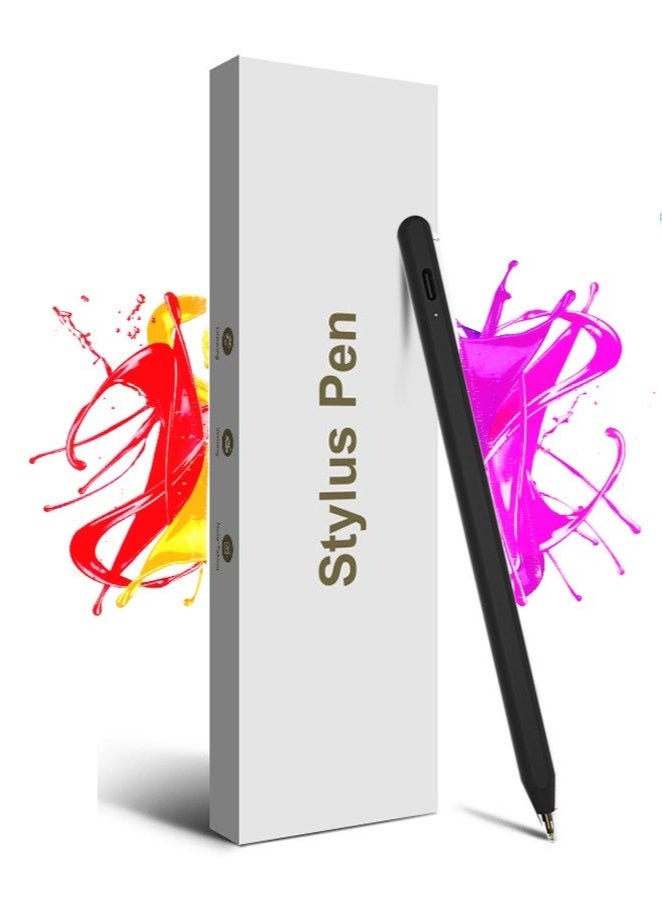 كيلا قلم ستايلس رقمي نشط، قلم بلوتوث للآيباد مزود بتقنية البلوتوث مع شحن سريع ورفض راحة اليد لجهاز آيباد أبل 2018 والإصدارات الأحدث أسود - Image 1