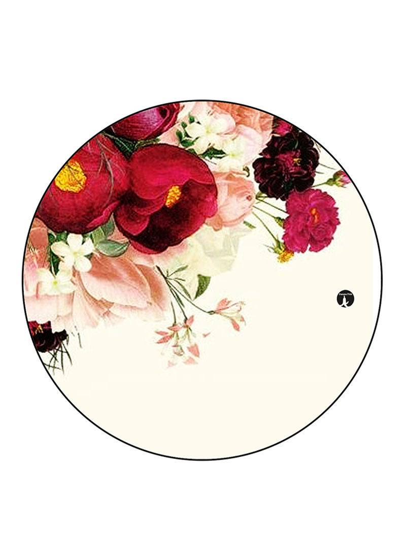 Flowers Printed Mouse Pad  Multicolour