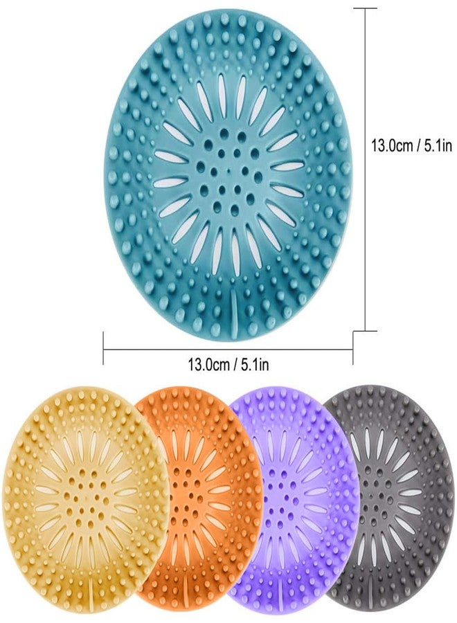 Gotega Bathroom Sink Drain Strainers, Hair Catcher Shower Drain Covers Protector, Flexible TPR Material, Multiple Colors for Bathroom Tub Shower and Sink Garbage Disposal Parts, Bright-Colored, 5 Pack - Image 5