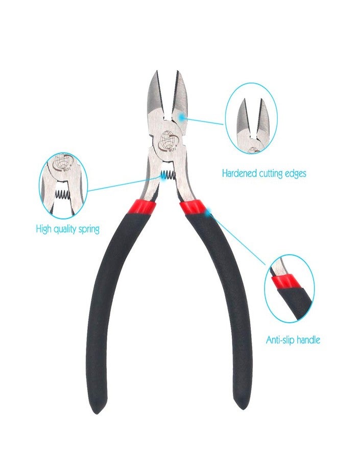 Miular 5 Piece Mini Pliers Set Professional Hand Tools Includes Needle Nose Pliers Lineman Pliers Round Nose Pliers Diagonal Cutting Pliers End-Cut Pliers - Image 5