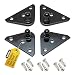 Pro Chutes 10MM Ball Stud Mounting Black Bracket for Gas Struts Heavy Duty Lift Support Shock Brackets with Stainless Steel Screws Ideal for Spring Hood Struts Closer Piston Prop Mounts x4 Flat - Image 2