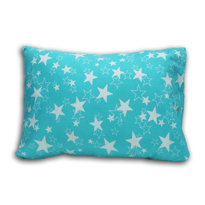 TODDLER PILLOW WITH 100 COTTON REMOVABLE COVER 20 X 15 INCHES CHILDREN PILLOWS BABY PILLOWS BLUE STAR