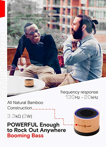 Symphonized NXT Premium Genuine One Piece Solid Hand Carved Bamboo Wood Bluetooth Portable Speaker. Compatible with All Bluetooth iOS Devices, All Android Devices and Mp3 Players - Image 2
