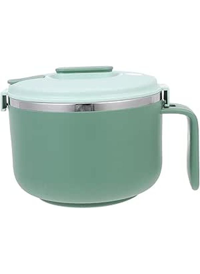 304 Stainless Steel Ramen Bowl With Lid And Handle 1 2L Bento Lunch Container Compact For School Home - Image 1