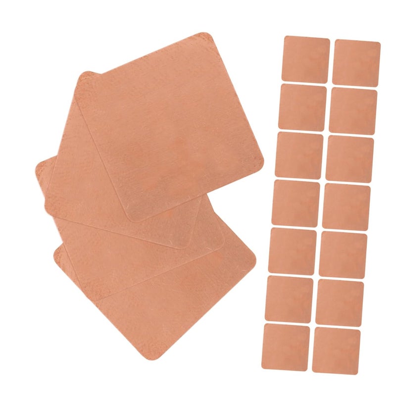 SMASOLO 20 قطعة وسائد حرارية نحاسية 0.5 مم ألواح تبديد حرارة فائقة الرقة للهواتف وأجهزة الكمبيوتر - Image 1