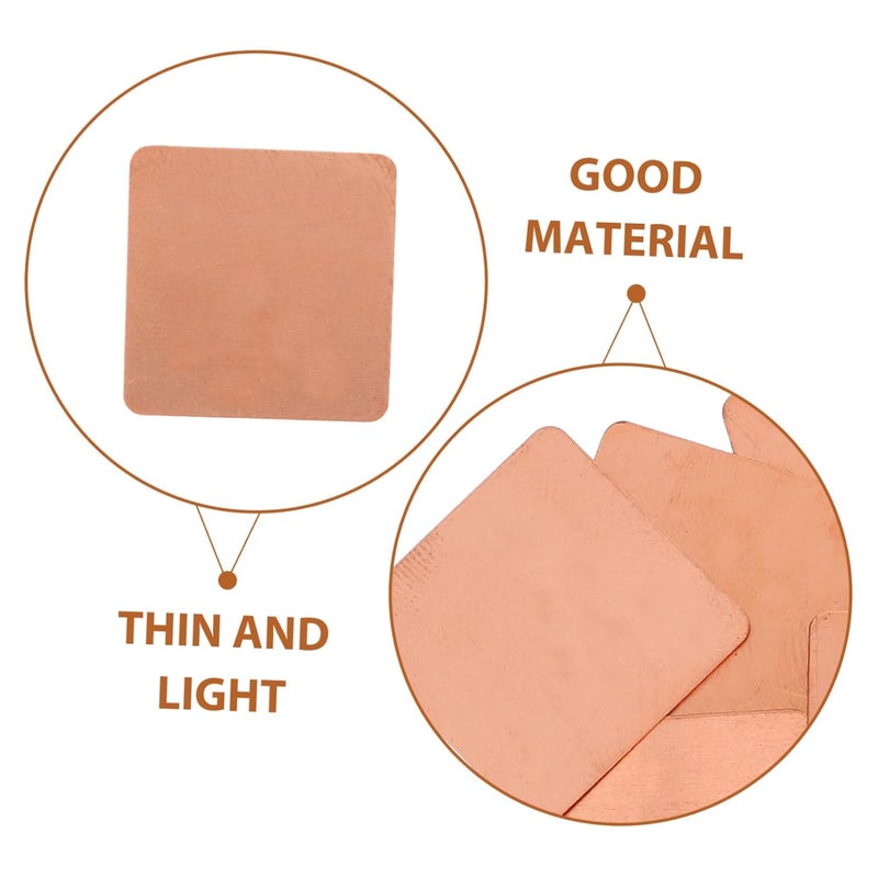 SMASOLO 20 قطعة وسائد حرارية نحاسية 0.5 مم ألواح تبديد حرارة فائقة الرقة للهواتف وأجهزة الكمبيوتر - Image 4