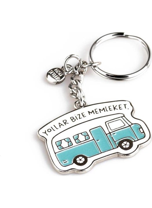 Keskin Color Sharp Color Feeling Things Keychain - Roads Are Our Homeland  - Image 1