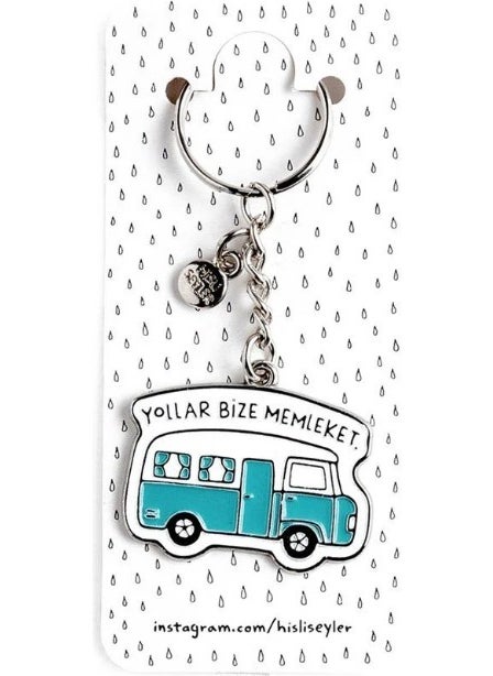 Keskin Color Sharp Color Feeling Things Keychain - Roads Are Our Homeland  - Image 2