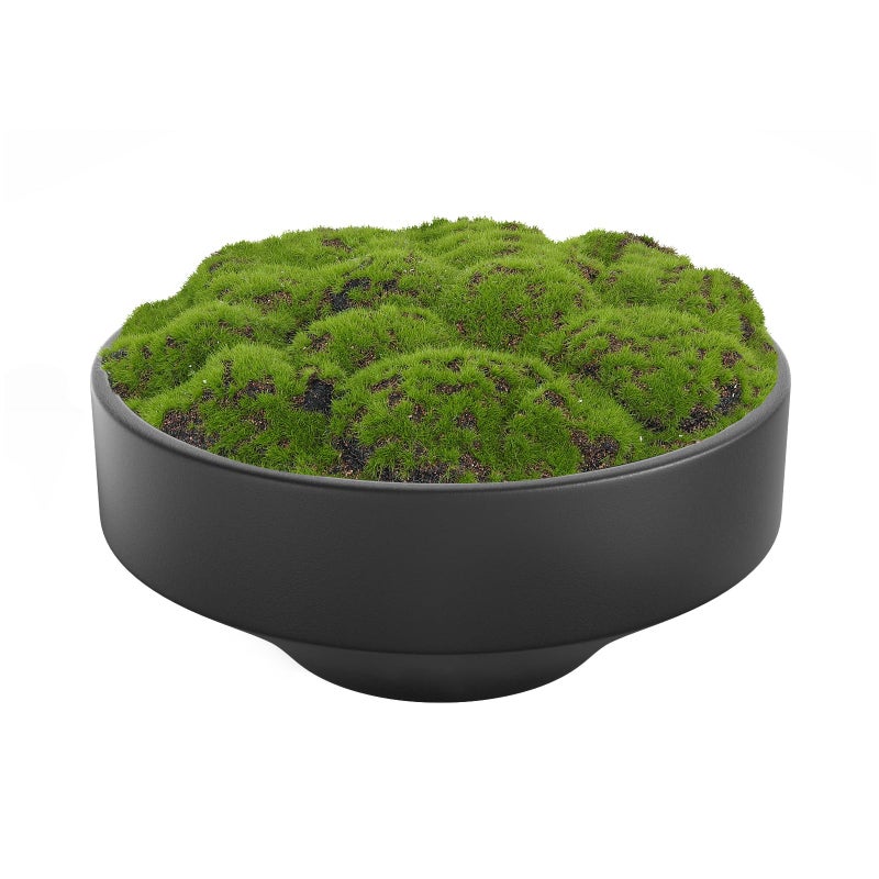 NAHARO New Moss Bowl, Handmade Ceramic. 11" Artificial Moss Bowl Centerpiece for Home Decoration, Living Room, Office - Image 1