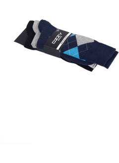 Ozzy Socks 3 Pairs Seamless Men's Combed Cotton 4 Season Socks Durable Heel Toe  - Image 4