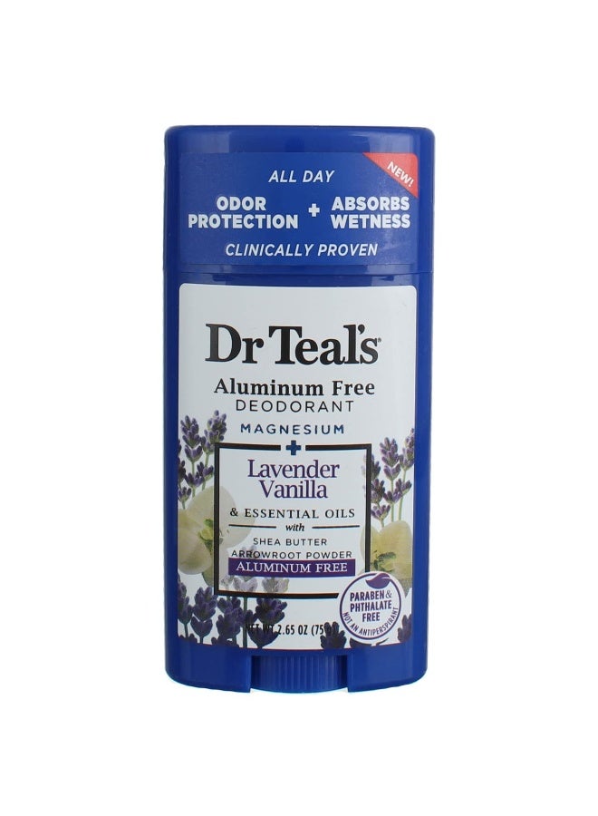 Dr. Teals Dr. Teal's Vanilla Lavender Deodorant Gift Set (2 Pack, 2.65oz Ea.) - Shea Butter & Arrowroot Powder Absorb Moisture & Leave Skin Clean & Healthy