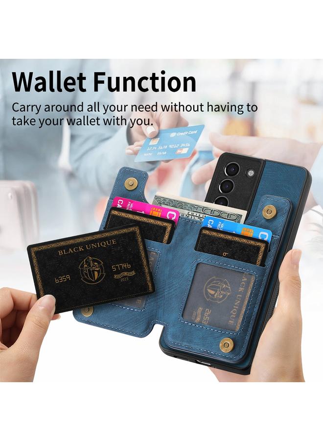 S-TOP Case For Samsung Galaxy S21+ 5G Retro Leather Zipper Wallet Back Phone Case - Image 3