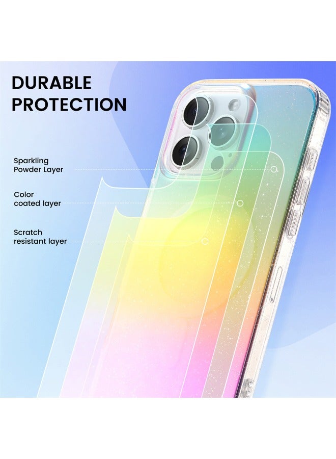 غطاء iPhone 16 Pro، [متوافق مع Magsafe] [مضاد للسقوط] [مضاد للانزلاق] [مضاد للخدش] جراب صلب مطلي بألوان متدرجة مقاوم للصدمات لهاتف iPhone 16 Pro 6.3 بوصة، لون متدرج - Image 4