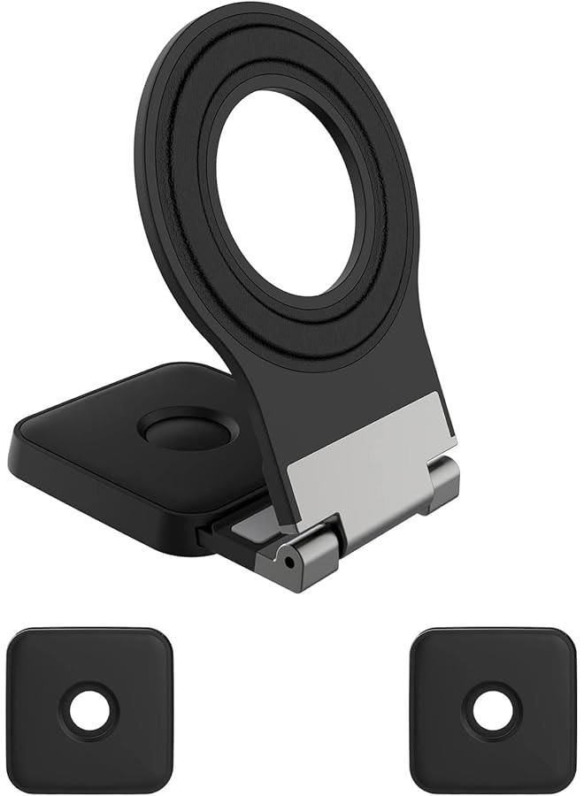 S-TOP Magnetic Car Mount for Tesla Model 3/X/Y/S for Magsafe, Detachable Wall Mount with 2 Base for iPhone 14 13 12 Pro/Pro Max, Adjustable Phone Holder for Car, Wall, Desk and Laptop, Black - Image 1