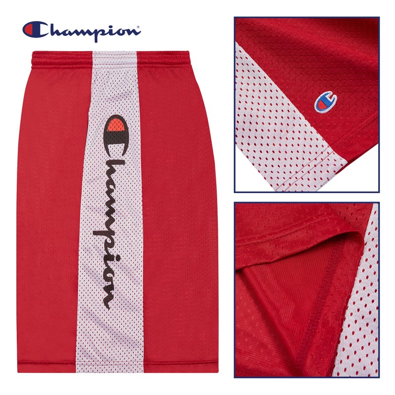 Champion Champion Big and Tall Mesh Basketball Shorts - Quick Dry Gym Athletic Shorts Red  - Image 2