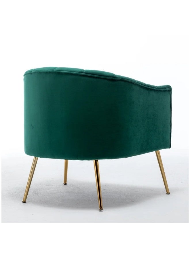 ALWASIT HOME Demetrius Single Seater Sofa Luxurious Design With Premium Fabric Best For Living Room For Hotel Velvet Fabric - Green  - Image 5