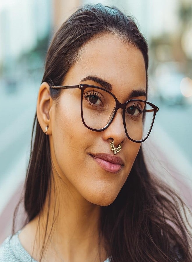 RUVEE مشبك أنف وأذن مطلي بالذهب من RUVEE، دبوس بدون ثقب، فقط اضغطي عليه للنساء والفتيات (ذهبي) - Image 3