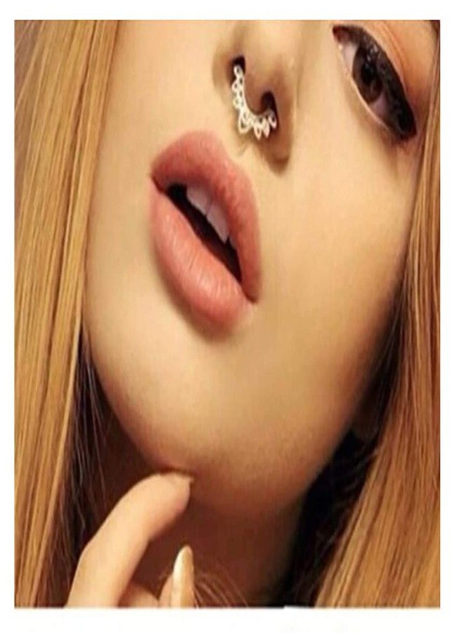 RUVEE مشبك أنف وأذن مطلي بالذهب من RUVEE، دبوس بدون ثقب، فقط اضغطي عليه للنساء والفتيات (ذهبي) - Image 4