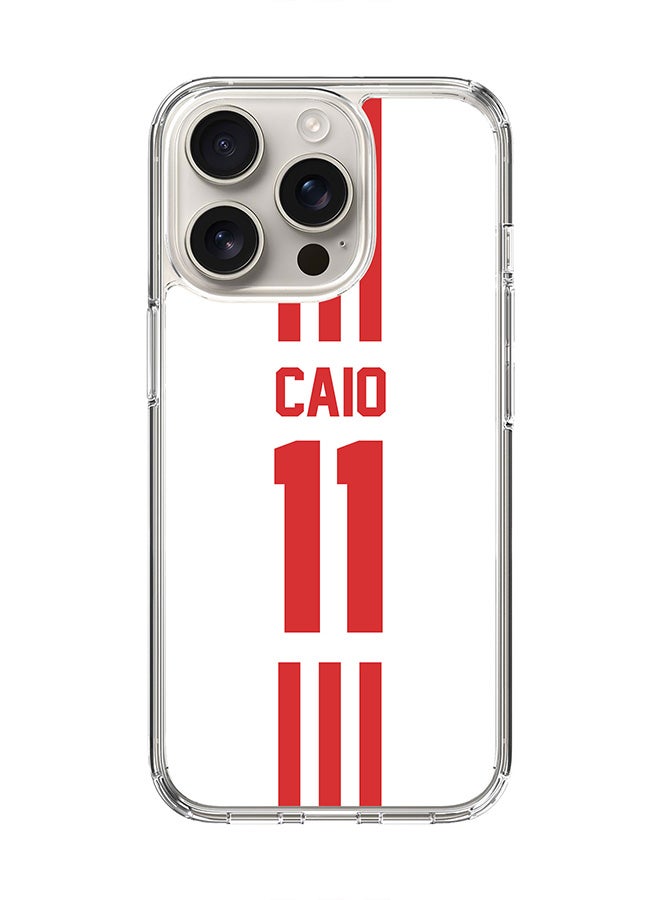 Stylizedd For iPhone 16 Pro Case [Compatible with MagSafe] Slim Magnetic cover Clear Phone Case - Football Team - UAE, Caio - Image 1