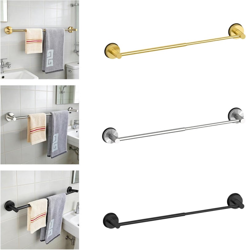 Multifunctional Expandable Steel Towel Rack No Holes Strong Elegant Stand Bathroom Wall Mount Rustproof Suction Cup Towel Rack - Image 2