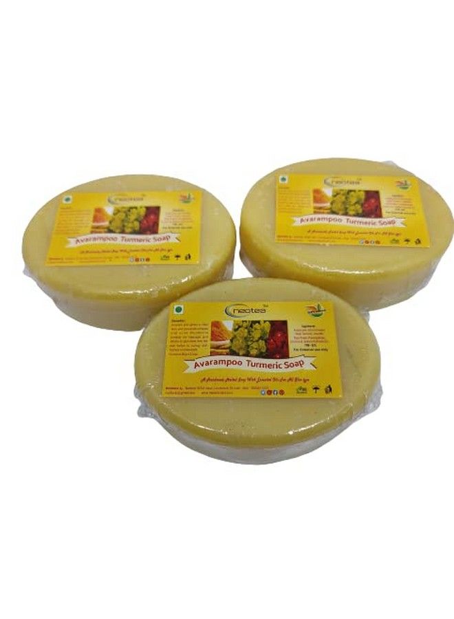 neotea Avarampoo Turmeric Herbal Soap 75 Gm Pack Of 3 - Image 1