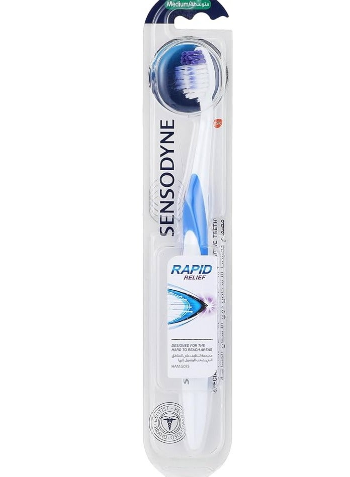 Sensodyne Sensodyne Medium Rapid Relief Specially Designed For People With Sensitive Teeth Toothbrush  - Image 1