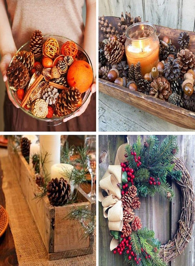 Supla 30 Pcs Christmas Hanging Real Preserved Pine Cones Ornaments 2"-3" Tall Christmas Tree Hanging Pinecone Ornaments - Image 5