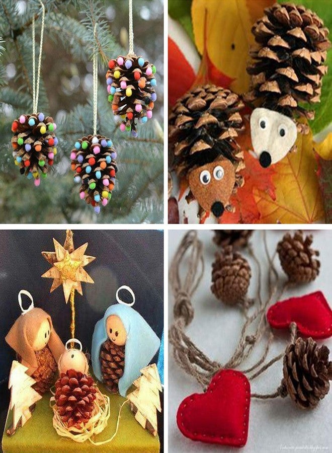 Supla 30 Pcs Christmas Hanging Real Preserved Pine Cones Ornaments 2"-3" Tall Christmas Tree Hanging Pinecone Ornaments - Image 3