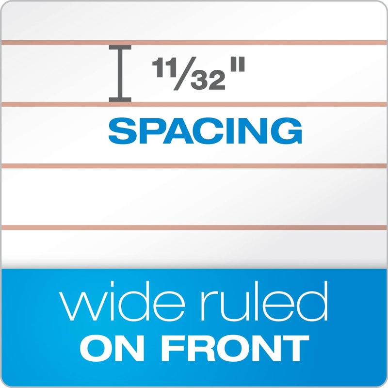 Ampad Gold Fibre Retro Pad, Wide Rule, 8-1/2 x 11-3/4, White, 70-Sheets/Pad (20-008R) - Image 3