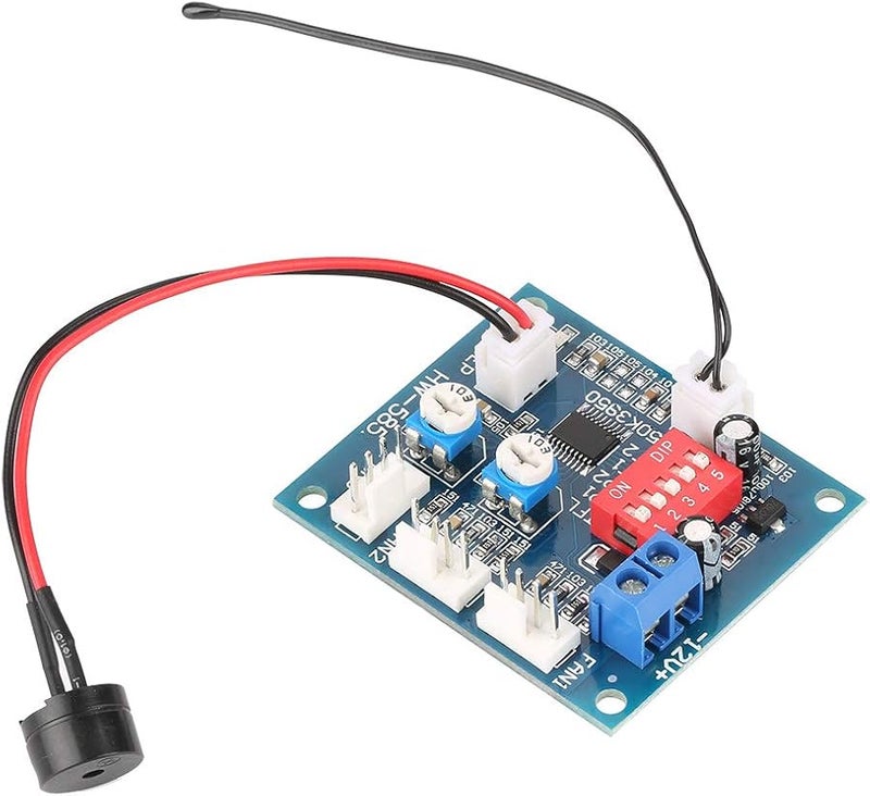 PWM PC Fan Speed Controller with Audible Visual Alarm Temperature Buzzle - Image 1