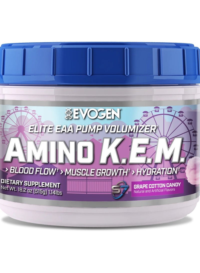 Evogen Nutrition Amino K.E.M Elite EAA Grape Cotton Candy 515g - Image 1