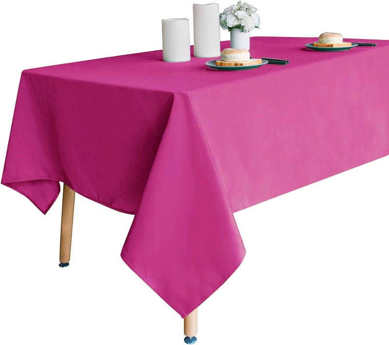 Obstal 210GSM Rectangle Table Cloth - Heavy Duty Water Proof Microfiber Tablecloth, Decorative Fabric Table Cover for Outdoor and Indoor Use (Plum Red,52 x 70 Inch) - Image 4