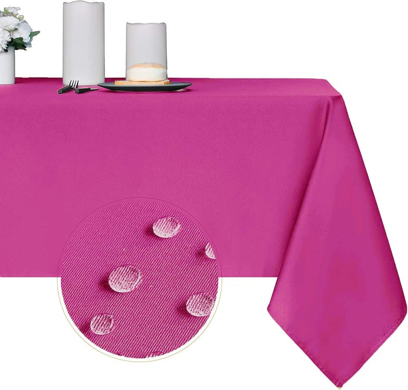 Obstal 210GSM Rectangle Table Cloth - Heavy Duty Water Proof Microfiber Tablecloth, Decorative Fabric Table Cover for Outdoor and Indoor Use (Plum Red,52 x 70 Inch) - Image 1