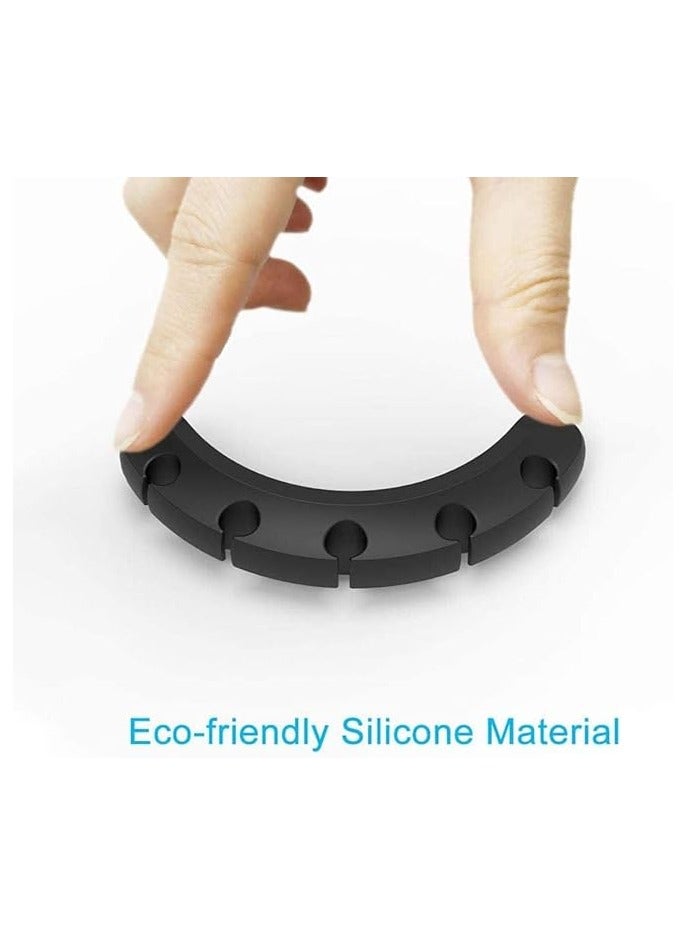 PROMASS Cable Clips, Cord Organizer Cable Management, Cable Organizers USB Cable Holder Wire Organizer Cord Clips, 2 Packs Cord Holder for Desk Car Home and Office (5, 3 Slots),Black - Image 2